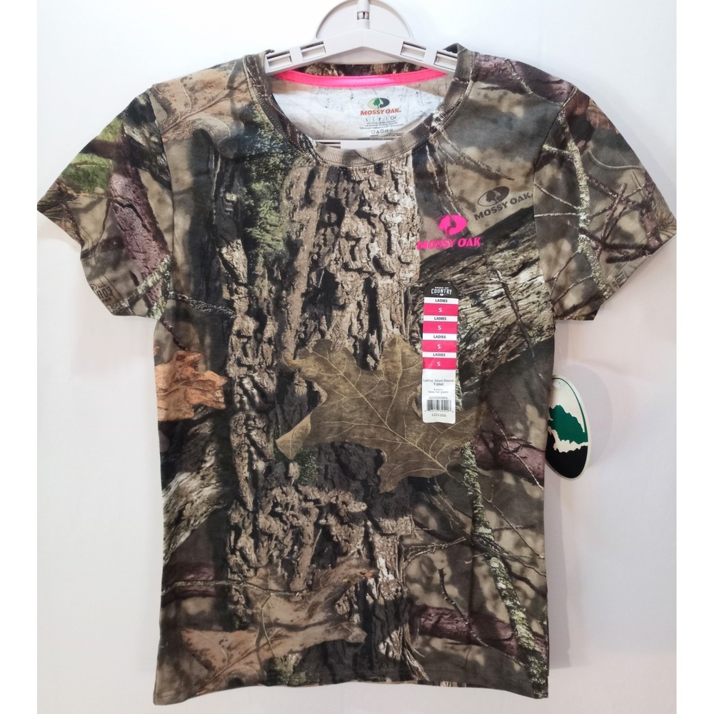 New Mossy Oak Women's Camo Short Sleeve T-Shirt, Small